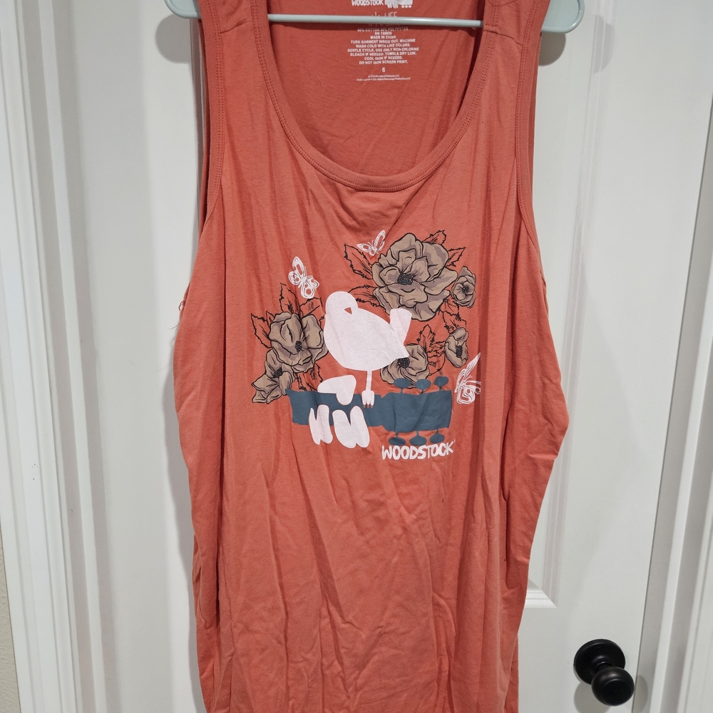 Torrid Orange Woodstock Graphic Tank Top